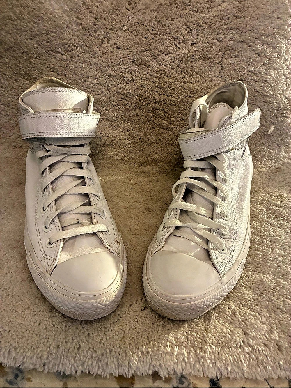 Converse Chuck Taylor All Star Leather High Top with Ankle Strap Leather